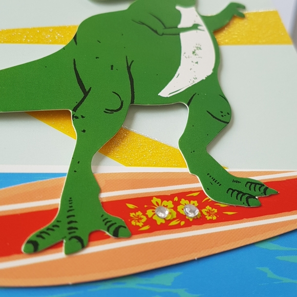 2 pcs C R Gibson Luxury Card Dinosaur (1 Card with Envelope) - Picture 8 of 16